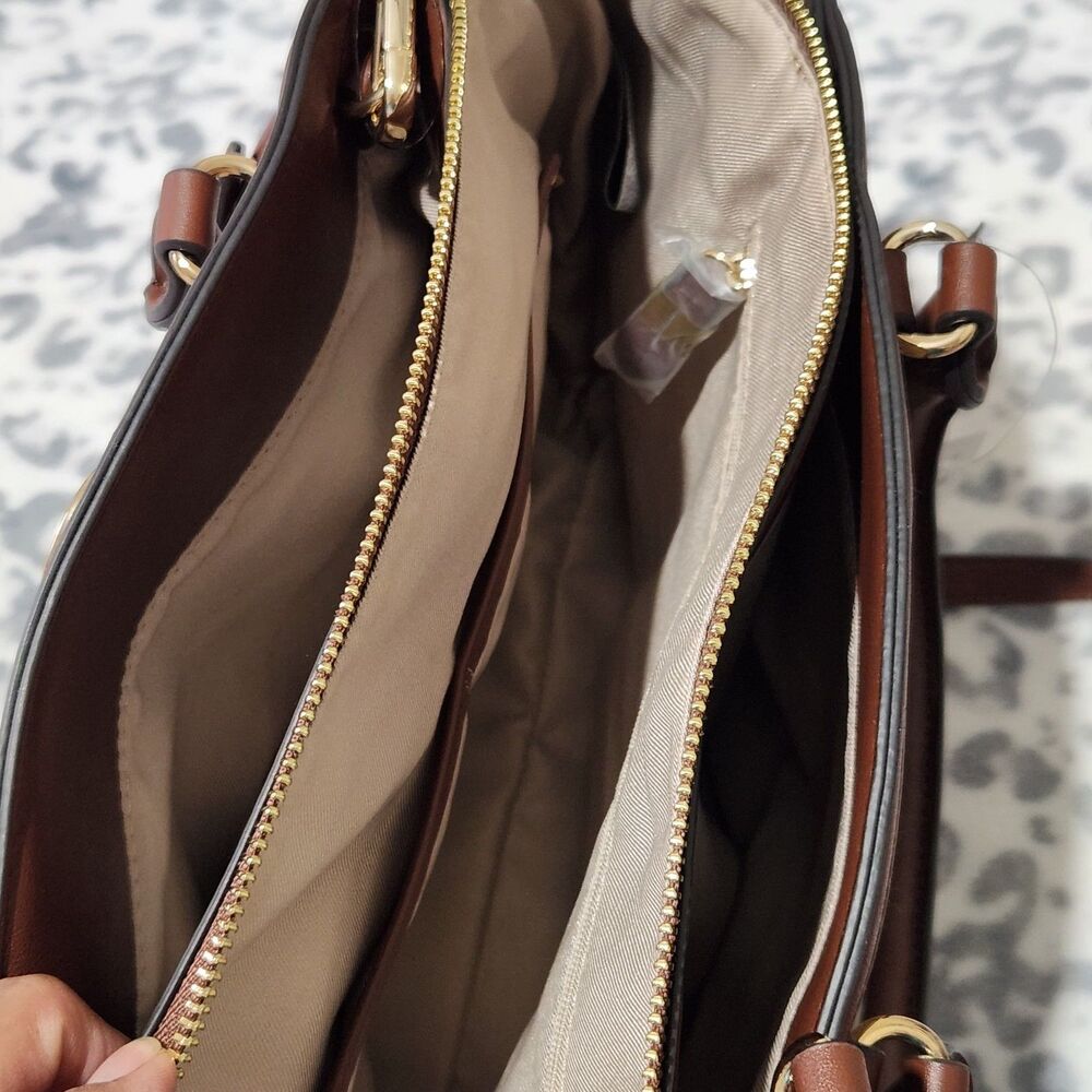 NINE WEST Kyelle Jet Set Satchel Handbag Crossbody Shoulder Bag. - Picture 10 of 13